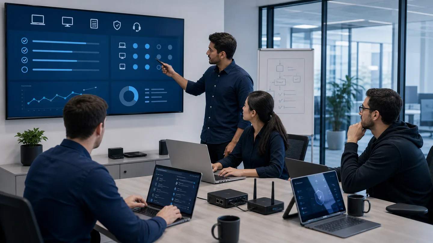 IT operations team validating a focused RMM trial workflow