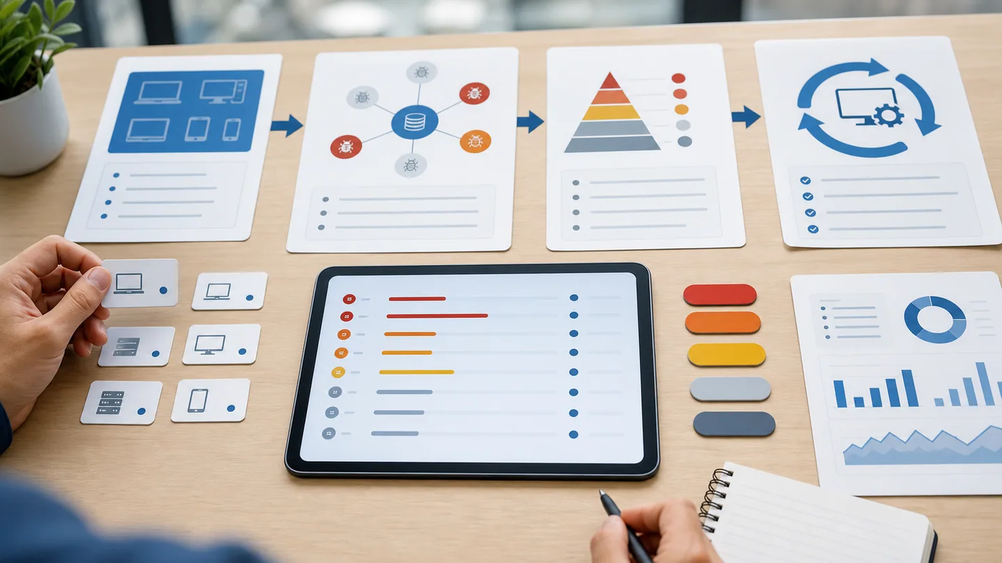 Visual vulnerability prioritization workflow from inventory to remediation